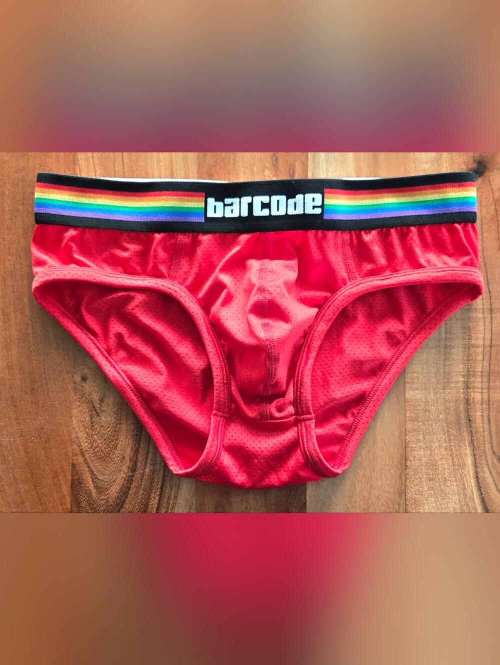 Barcode Mens Red Pride Briefs